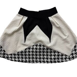 Mustard Seed Ribbed Checkered Mini Skirt Sm Academia Whimsy Goth Emo School Girl